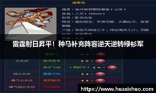 雷霆射日昇平！种马补充阵容逆天逆转绿衫军